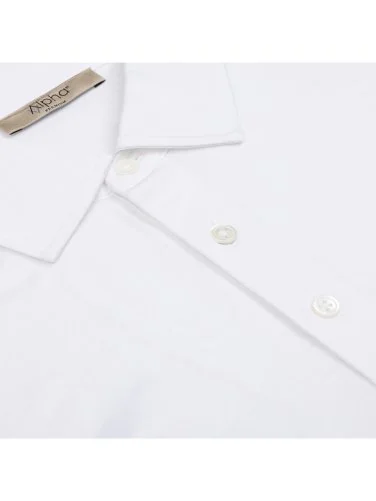 Alphauomo Beyaz Gömlek Yaka İnce Merserize Regular Fit Tişört - 2