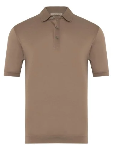 Alphauomo Vizon Gömlek Yaka İnce Merserize Regular Fit Tişört - 1