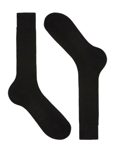 Bresciani Kahverengi Kısa Fitilli Pamuk Çorap - 1