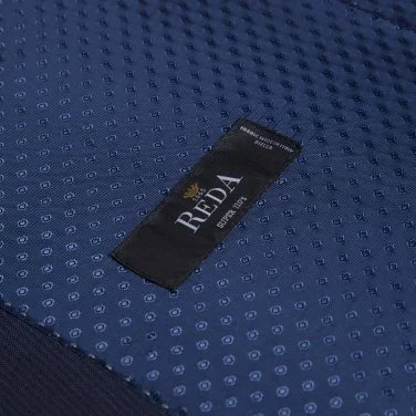 Carl Gross Reda Süper 110'S A.Lacivert Çizgili Yün Takım Elbise - 3