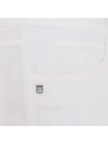 40WEFT 5 Pocket White Thin Twill Vintage Cotton Elastane Regular Fit Trousers - 2