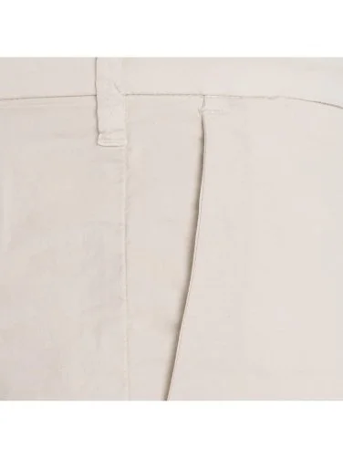 40WEFT Chino Ecru Thin Pima Cotton Elastane Regular Fit Trousers - 2