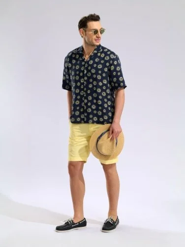 40WEFT Yellow Vintage Twill Cotton Bermuda - 5