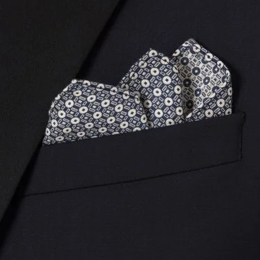 Carl Gross 100% Wool Navy Blue Peak Lapel Collar Satin Garnish Slim Fit Tuxedo Suit - 2