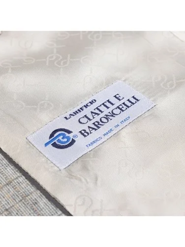 Carl Gross Grey Beige Plaid Wool Jacket - 2