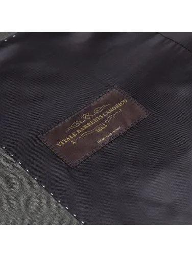 Carl Gross Grey Vitale Barberis Filafil Texture Wool Super 110's Modern Fit Men's Suit - 3