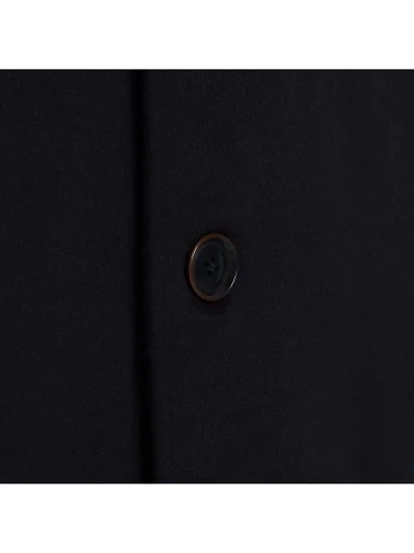 Carl Gross Navy Blue Wool Cashmere Men's Coat - 2