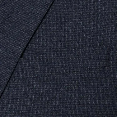 Carl Gross Navy Blue Micro Patterned Wool Organic Certified Suit - 2