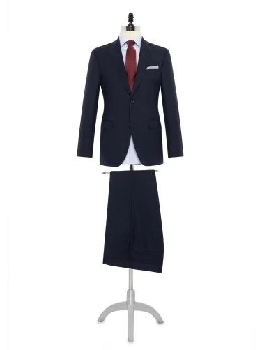 Carl Gross Navy-Blue Reda Prince De Galle Modern Fit Men's Suit - 1