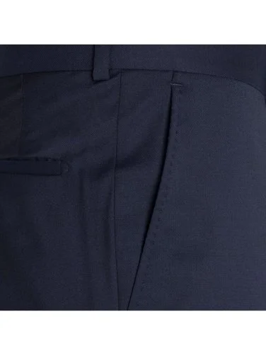 Carl Gross Vitale Barberis Navy Gabardine Pure Wool Trousers - 2