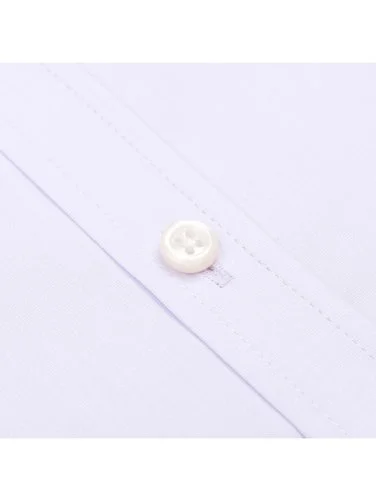 Germirli Lilac Plain Tailor Fit Relaxed Fit Italian Collar Satin Textured Cotton Exclusive Shirt - 3