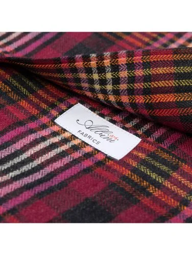 Pink Flannel Plaid Albiate Button-down Collar Tailor Fit Lumberjack Pure Linen Shirt with Germirli - 4