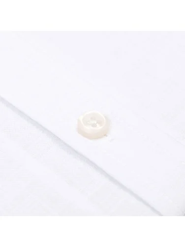 Germirli White Albiate Button-Down Collar Tailor Fit Thin Cotton Shirt - 3