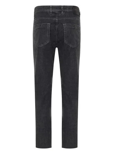 Gallus 5 Pocket Grey Flexible Regular Fit Thin Denim Trousers - 3