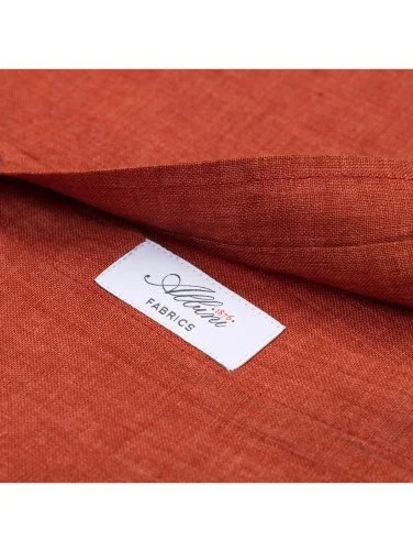 Germirli Albini Burnt Orange Button-down Collar Tailor Fit Delave Linen Shirt - 4