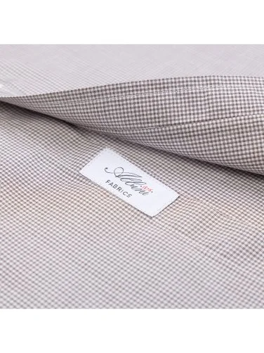 Germirli Albini Exclusive Brown Gingham Tailor Fit Cotton Shirt - 2