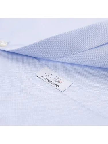 Germirli Albini Natural Germirli Exclusive Blue Oxford Tailor Fit Button-down Collar Cotton Shirt - 3