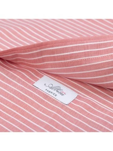 Germirli Albini Salmon Color Striped Button-down Collar Tailor Fit Cotton Shirt - 3