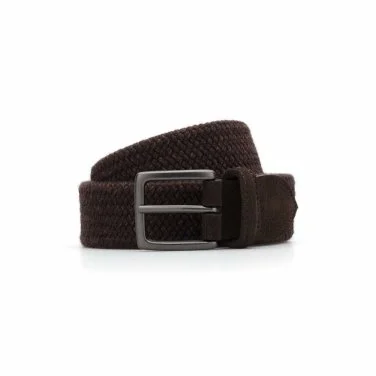 Brown Knitted Wool Belt with Germirli - 1