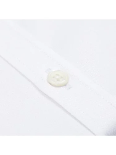 Germirli Black Label Tailor Fit Classic Collar 200/2 Cotton White Self Patterned Shirt - 3