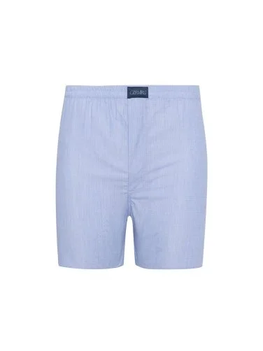 Germirli Blue Filafil Texture Cotton Boxer Shorts - 1