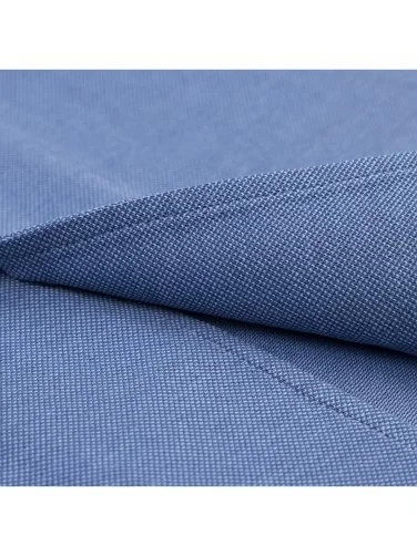 Germirli Blue Knitted Fabric Lapel Collar Tailor Fit Cotton Shirt - 5