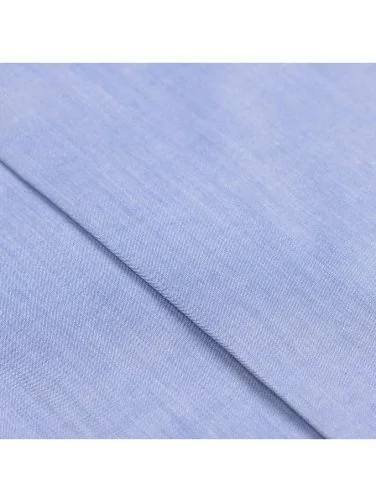 Germirli Blue Tailor Fit Hidden Placket Classic Collar 70/1 Cotton Shirt - 3