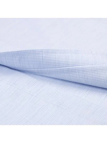 Germirli Blue White Micro Patterned Exclusive Button-down Collar Tailor Fit Cotton Shirt - 4