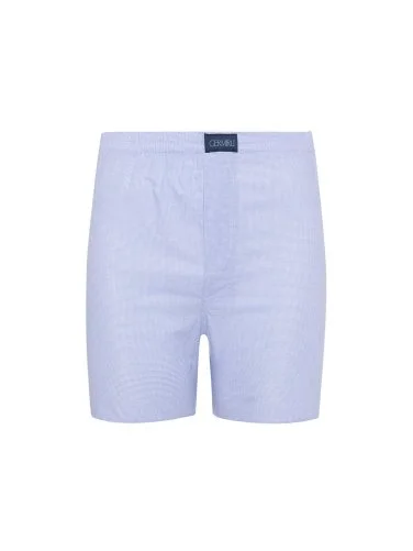 Germirli Blue, White Small Patterned Cotton Boxer Shorts - 1
