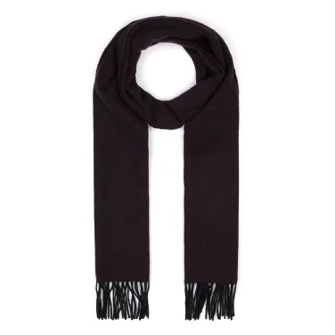 Germirli Claret Red Herringbone Wool Scarf - 1