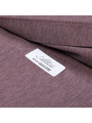 Germirli Claret Red Melange Albini Active 4Flex Soft Collar Slim Fit Shirt - 4