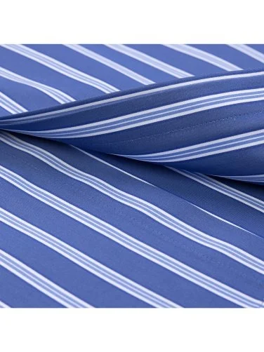 Germirli Dark Blue Striped Button-Down Collar Exclusive Tailor Fit Cotton Shirt - 4