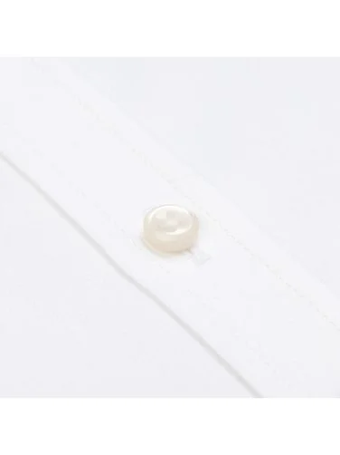 Germirli Exclusive White Satin Textured Tailor Fit Button-down Collar Cotton Shirt - 3