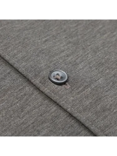 Germirli Grey Melange Albini Active 4Flex Soft Collar Slim Fit Shirt - 3