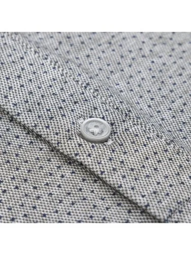 Germirli Gray Piquet Patterned Shirt Collar Regular Fit T-Shirt - 3