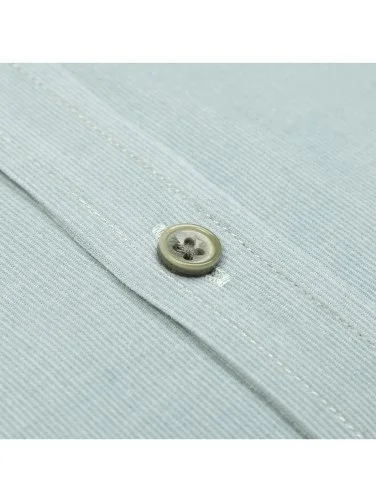 Germirli Green Thin Velvet Albini Button-down Collar Tailor Fit Pure Cotton Shirt - 3