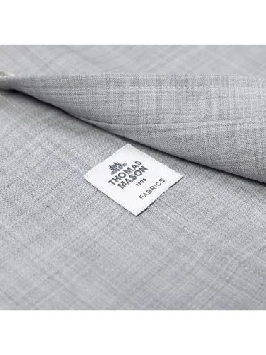 Germirli Grey Melange Thomas Mason Button-down Collar Tailor Fit Pure Wool Shirt - 4