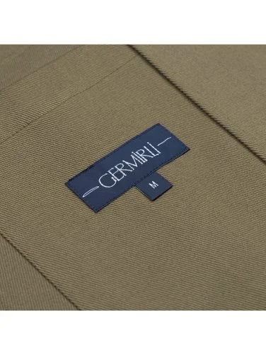 Germirli Khaki Color Utility Flap Pocket Cotton Jacket Shirt - 3