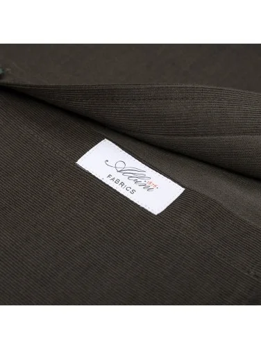Germirli Khaki Thin Velvet Soft Collar Albini Tailor Fit Utility Pure Cotton Shirt - 3