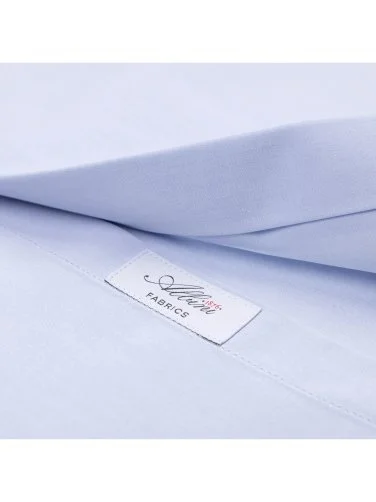 Light Blue Hidden Placket Classic Collar Tailor Fit Cotton Shirt with Germirli - 4