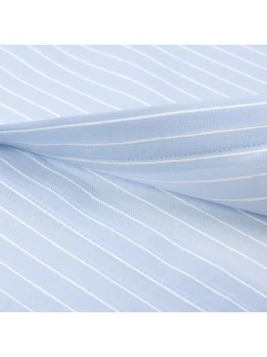 Light Blue Voile Button-Down Collar Tailor Fit Cotton Shirt with Germirli - 3