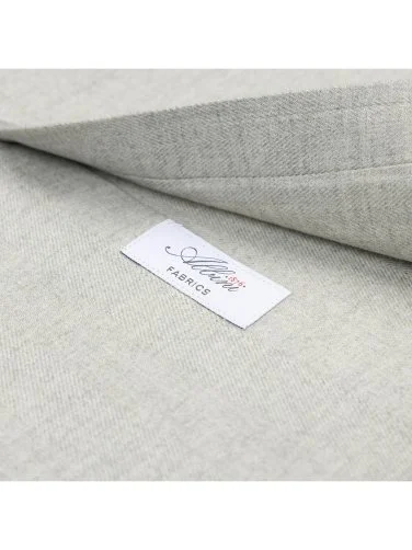 Germirli Light Grey Button-Down Collar Albini Cotton Tencel Tailor Fit Relaxed Fit Herringbone Flannel Shirt - 3