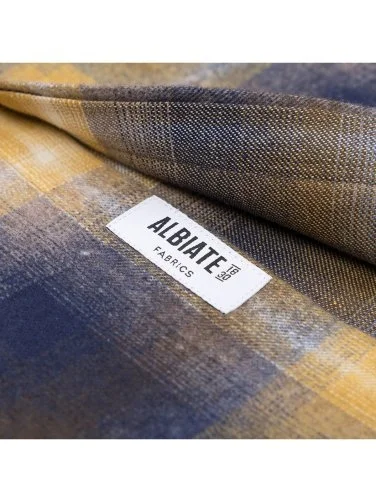 Mustard Flannel Plaid Albiate Button-Down Collar Tailor Fit Cotton Lumberjack Shirt with Germirli - 4