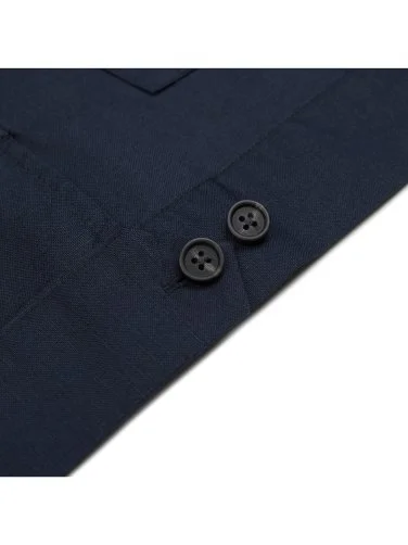 Germirli Navy Blue Color Flap Pocket Linen Cotton Jacket Shirt - 5