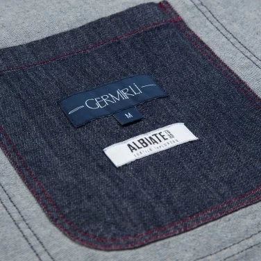 Germirli Navy Blue Denim Tailor Fit Jacket Shirt - 4