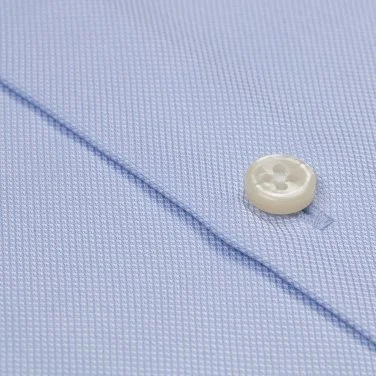 Non Iron Oxford Blue Classic Collar Tailor Fit Journey Shirt with Germirli - 3