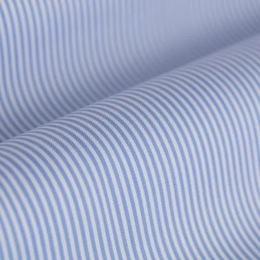 Germirli Non Iron Light Blue Striped Tailor Fit Shirt - 2