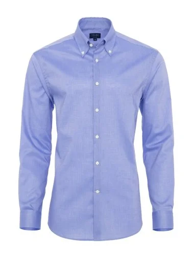 Germirli Non Iron Dark Blue Oxford Button-down Collar Tailor Fit Shirt - 1