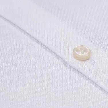 Non Iron White Oxford Classic Collar Tailor Fit Journey Shirt with Germirli - 3