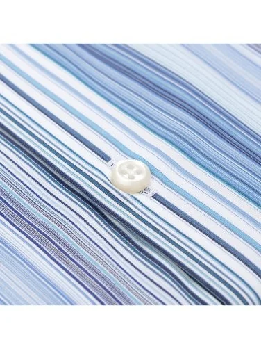 Germirli Thomas Mason Button-down Collar Blue Navy White Striped Tailor Fit Cotton Shirt - 3